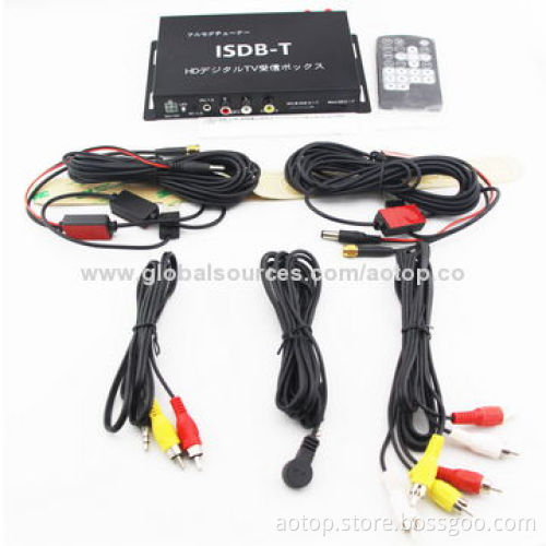Hot Selling Car Digital ISDB-T Full Seg TV Box, Supports 250km/H, Full HD 1,080P/4 Tuners/B-cas Card